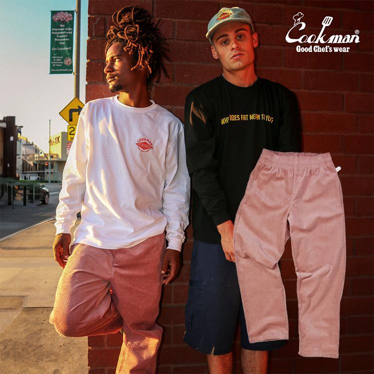 COOKMAN クックマンChef Pants Semiwide Corduroy FAT Pink COOKMAN クックマンChef Pants Semiwide Corduroy FAT Pink