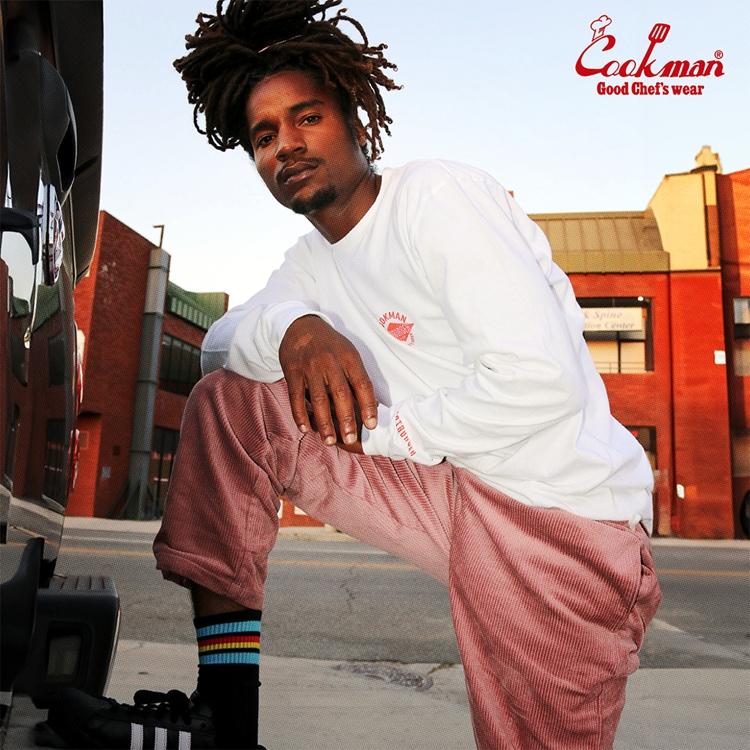 COOKMAN クックマンChef Pants Semiwide Corduroy FAT Pink シェフ 
