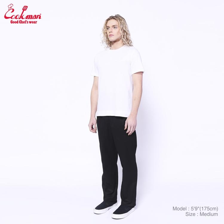 COOKMAN（クックマン） Chef Pants Semiwide FATBURGER Black シェフ
