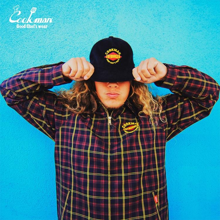 極美品FAT オンブレチェック柄 スタジャン 中綿有りTITCH 大きめの作り スタジャン EU製 Uaboni Paris ユアボニ パリ発 カシミヤ 防風