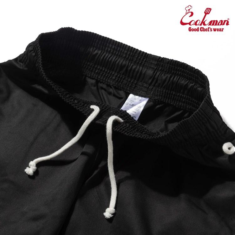 COOKMAN（クックマン） Chef Pants Vision Logo Black シェフパンツ