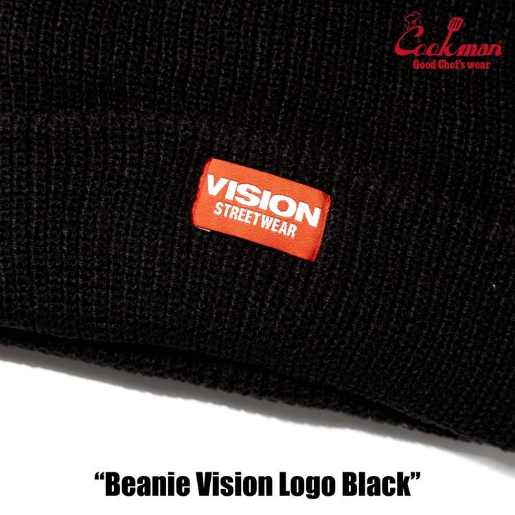 COOKMAN（クックマン） Beanie Vision Logo Black ビーニー ロゴ 163
