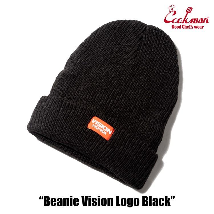 COOKMAN（クックマン） Beanie Vision Logo Black ビーニー ロゴ 163