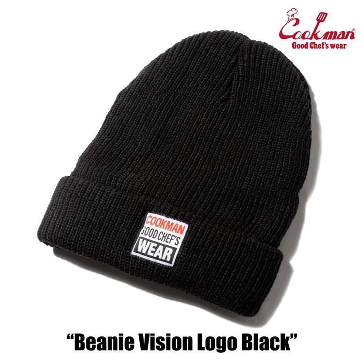 COOKMAN（クックマン） Beanie Vision Logo Black ビーニー ロゴ 163