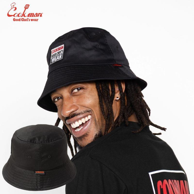 COOKMAN（クックマン） Bucket Hat Vision Logo Black バケットハット