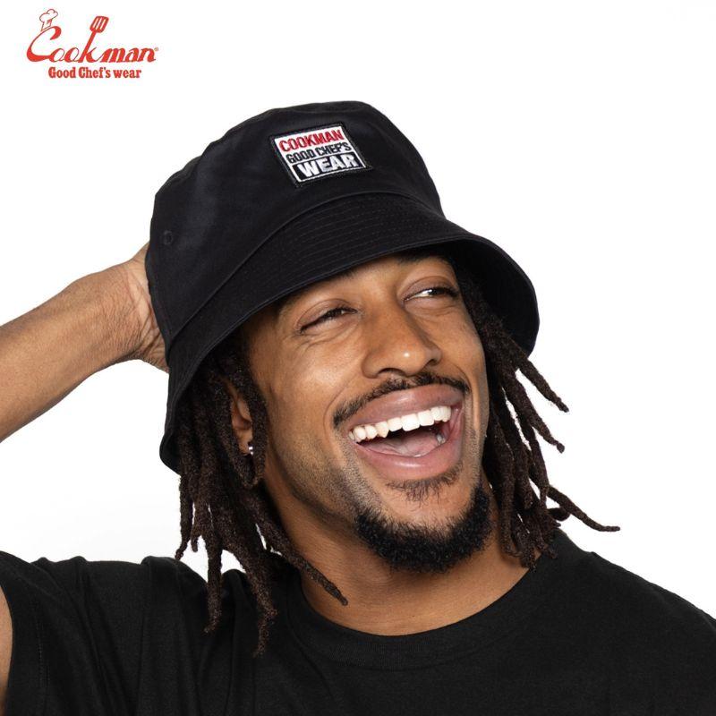 【すう様】すのチルソフビ　バケットハット　ブラック　 Man　バケハ COOKMAN（クックマン） Bucket Hat Vision Logo Black バケットハット