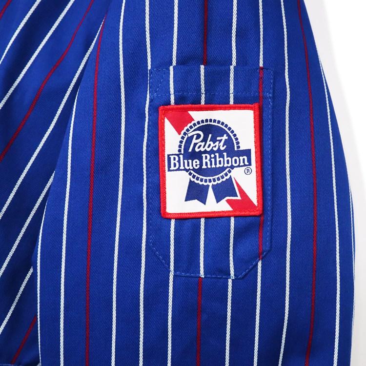 COOKMAN クックマン Delivery Jacket EX Warm Pabst Stripe Blue COOKMAN クックマン Delivery Jacket EX Warm Pabst Stripe Blue