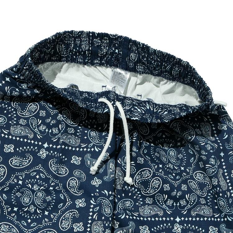 COOKMAN（クックマン） Chef Pants Short Paisley Navy シェフパンツ