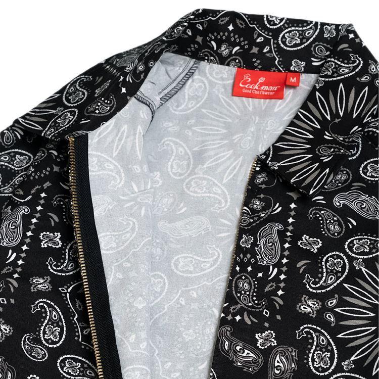 COOKMAN クックマン Delivery Jacket Paisley Black デリバリー COOKMAN クックマン Delivery Jacket Paisley Black デリバリー