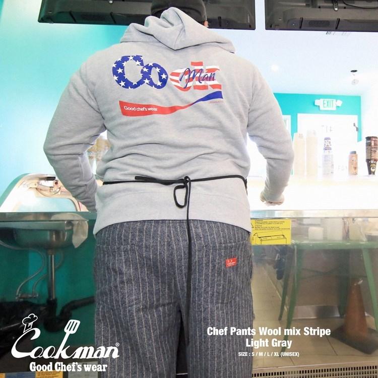 COOKMAN（クックマン） Chef Pants Wool Mix Stripe Light Gray シェフ