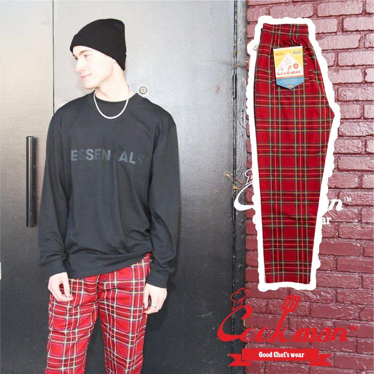 COOKMAN クックマン Chef Pants シェフパンツ Tartan Red COOKMAN クックマン Chef Pants シェフパンツ Tartan Red
