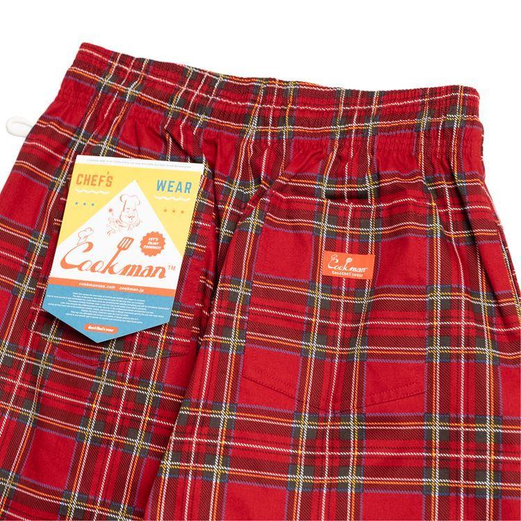 COOKMAN（クックマン） シェフパンツ Chef Pants Tartan Red タータン