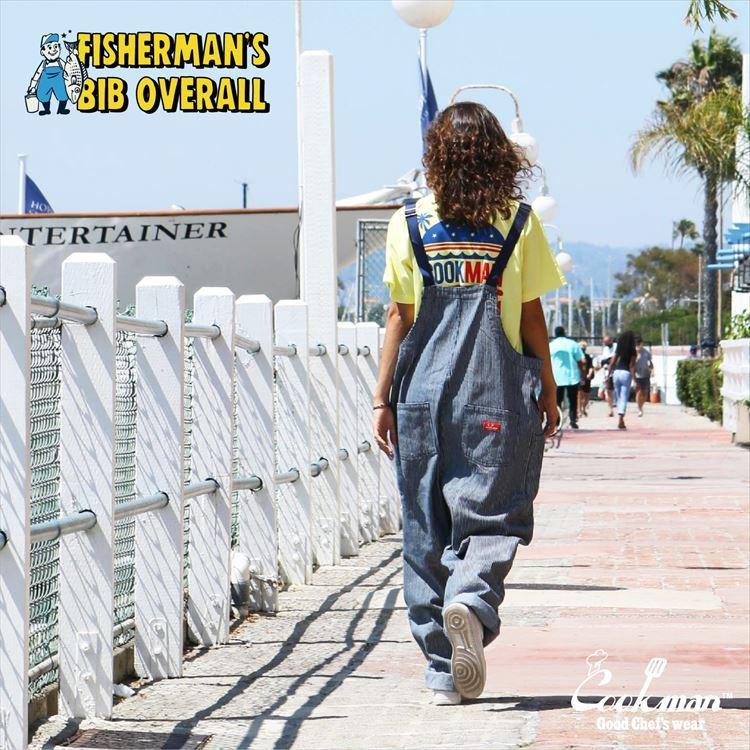 トミー新品 即日発送 クックマン オーバーオール ヒッコリー COOKMAN（クックマン） Fisherman's Bib Overall Hickory