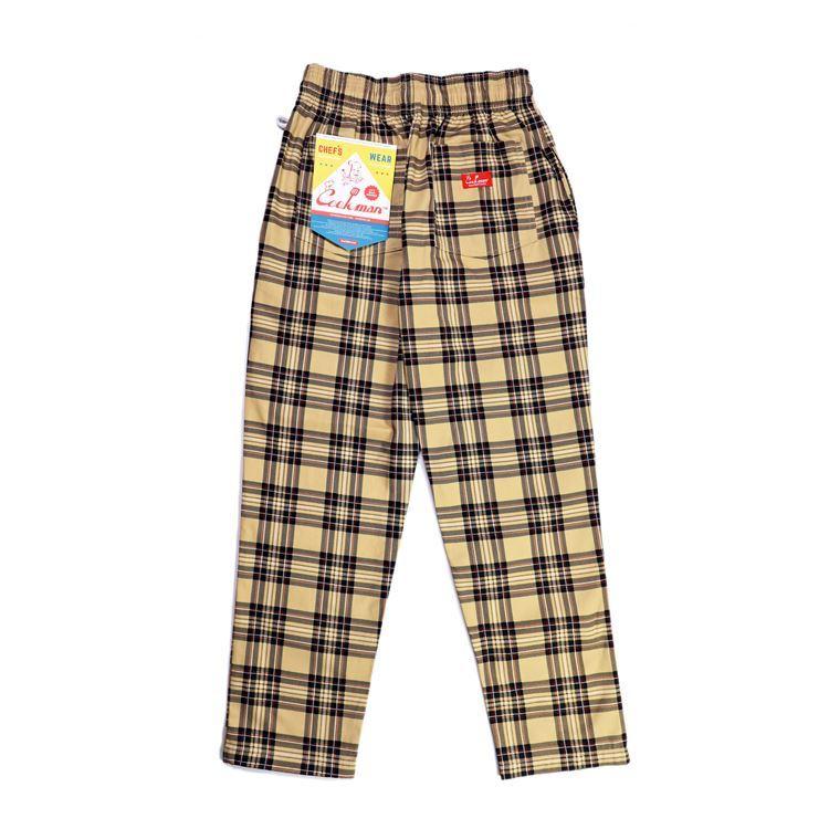 COOKMAN クックマン Chef Pants シェフパンツ Tartan Beige