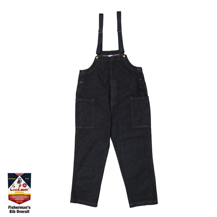 COOKMAN（クックマン） Fisherman's Bib Overall Denim Black
