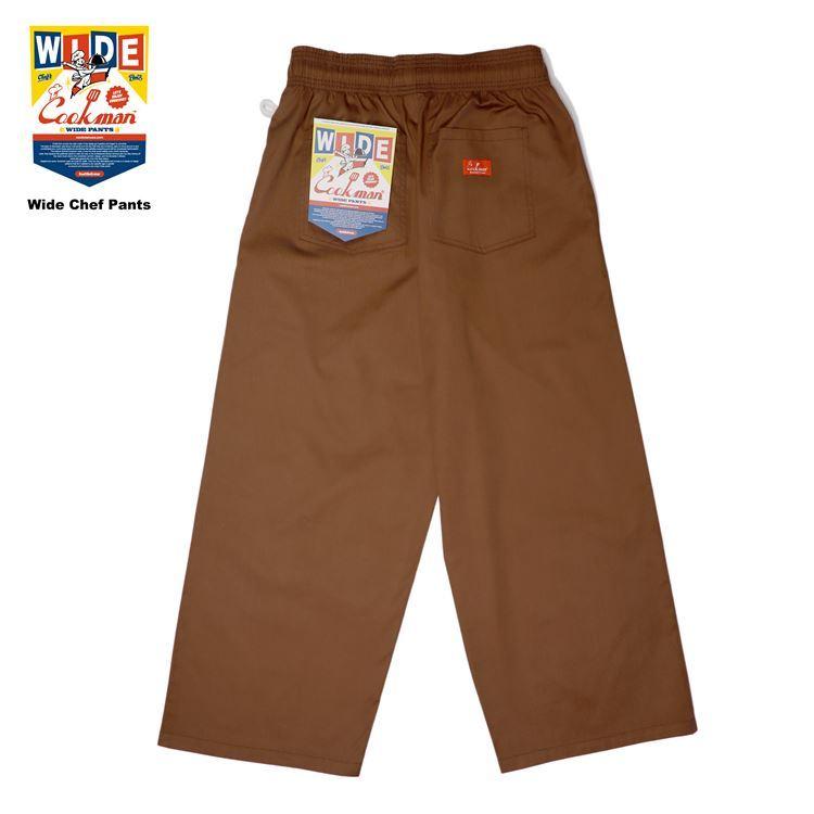 COOKMAN（クックマン） Wide Chef Pants Chocolate ワイド シェフ