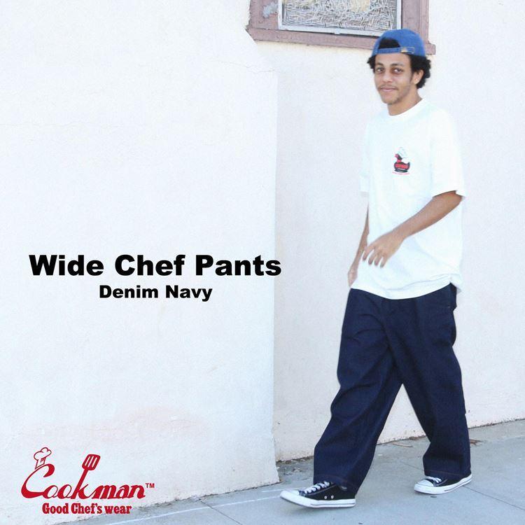 COOKMAN（クックマン） Wide Chef Pants ワイド シェフパンツ Denim