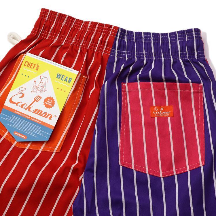 COOKMAN クックマン Chef Pants Short Crazy Pattern Hot シェフパンツ ショート クレイジーカラー ホット ハーフパンツ 231-11919｜motobluez-store｜07