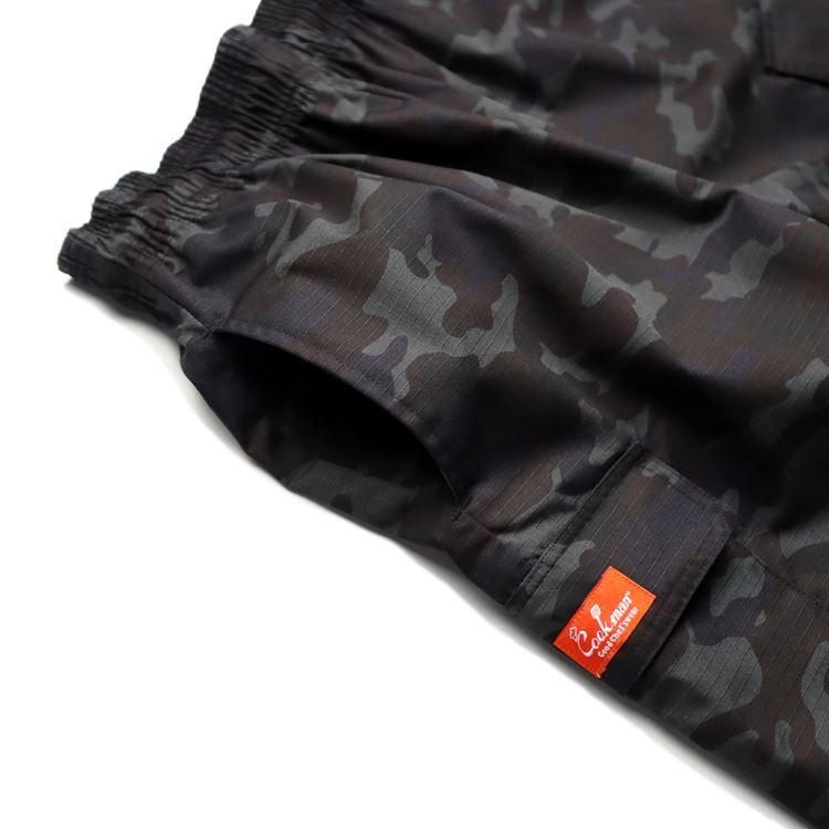 COOKMAN クックマン Short Cargo Ripstop Camo Black  Woodland  シェフパンツ ショート カーゴリップストップ カモブラック 231-11929｜motobluez-store｜04