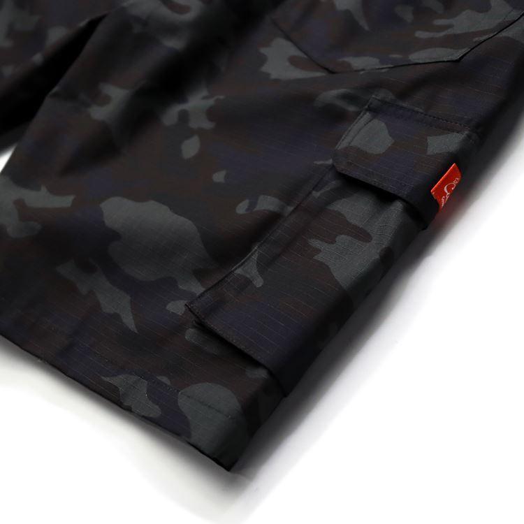 COOKMAN クックマン Short Cargo Ripstop Camo Black  Woodland  シェフパンツ ショート カーゴリップストップ カモブラック 231-11929｜motobluez-store｜05