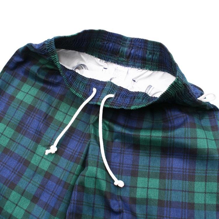 COOKMAN（クックマン） Chef Pants Short Black Watch Check シェフ