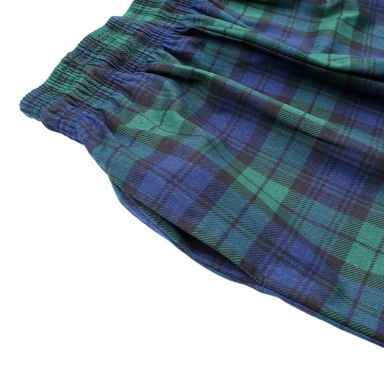 COOKMAN（クックマン） Chef Pants Short Black Watch Check シェフ