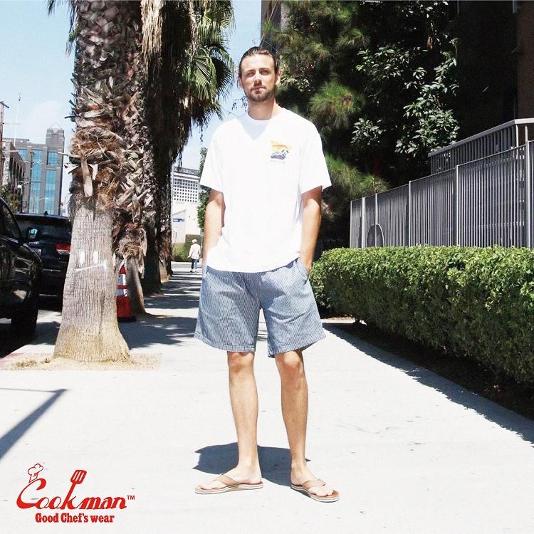 COOKMAN（クックマン） Chef Pants Short Hickory ショート シェフ