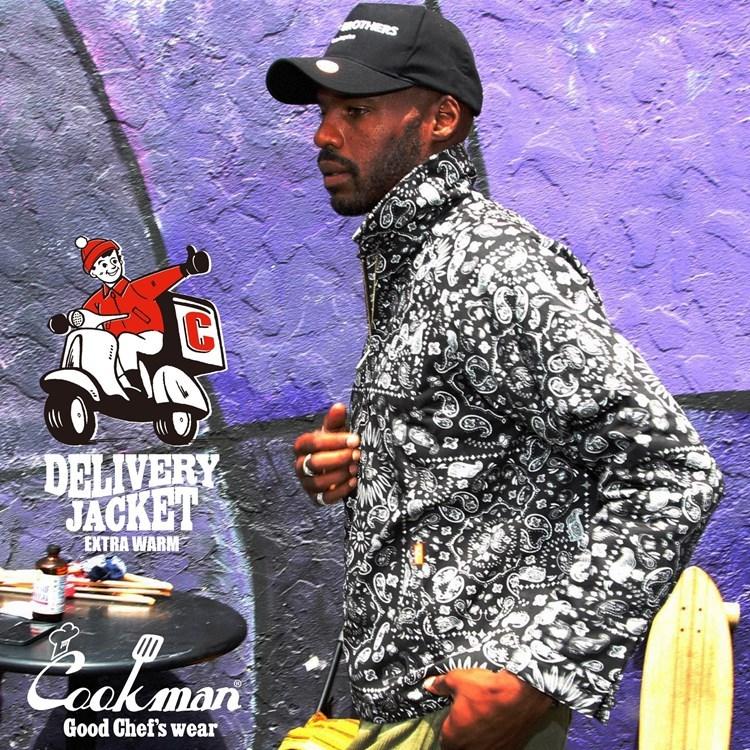 COOKMAN クックマン Delivery Jacket EX Warm Paisley Black COOKMAN クックマン Delivery Jacket EX Warm Paisley Black