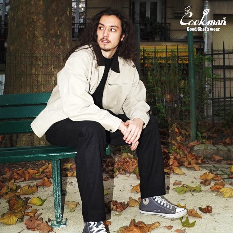 COOKMAN（クックマン） Chef Pants Flannel Black シェフパンツ