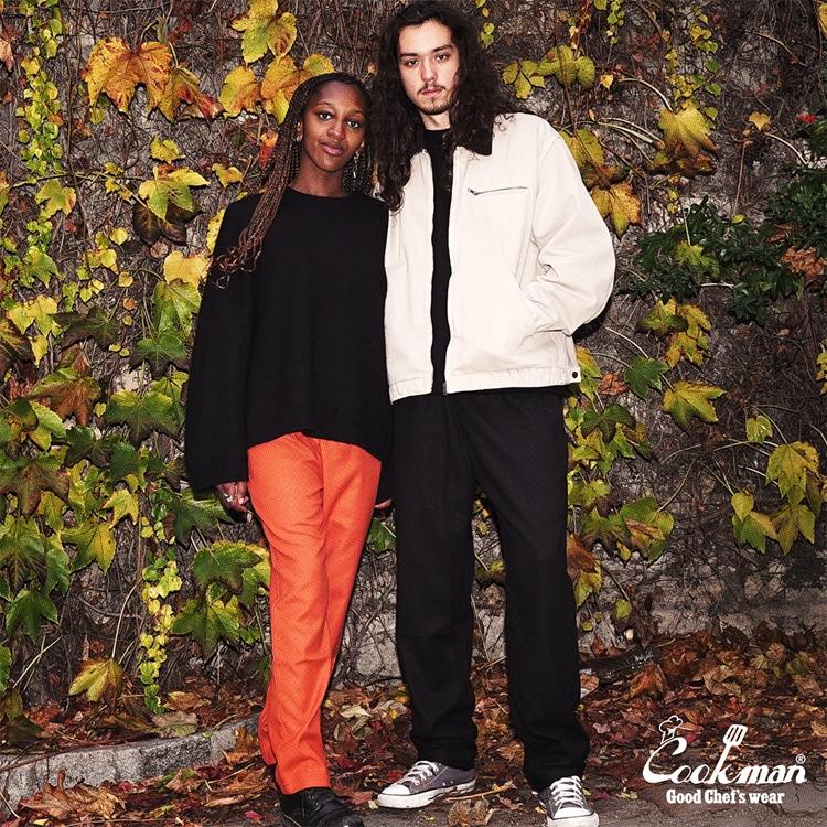 COOKMAN（クックマン） Chef Pants Flannel Black シェフパンツ