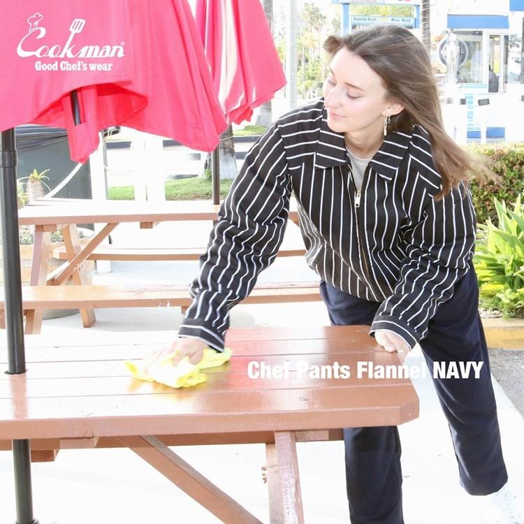 COOKMAN（クックマン） Chef Pants Flannel Navy シェフパンツ