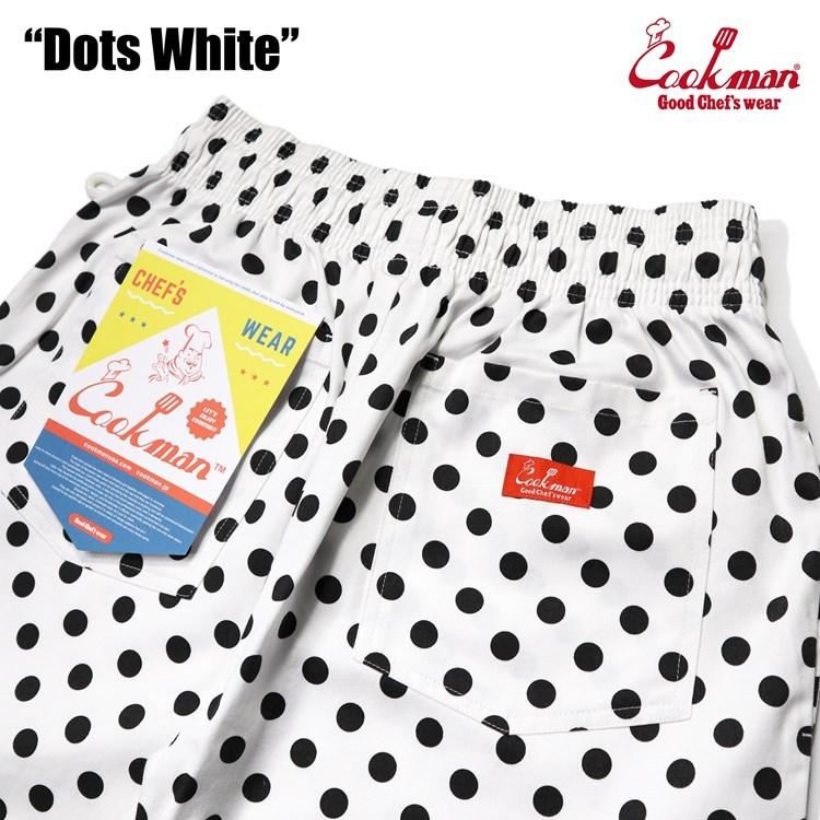 COOKMAN（クックマン） Chef Pants Dots White シェフパンツ ドット