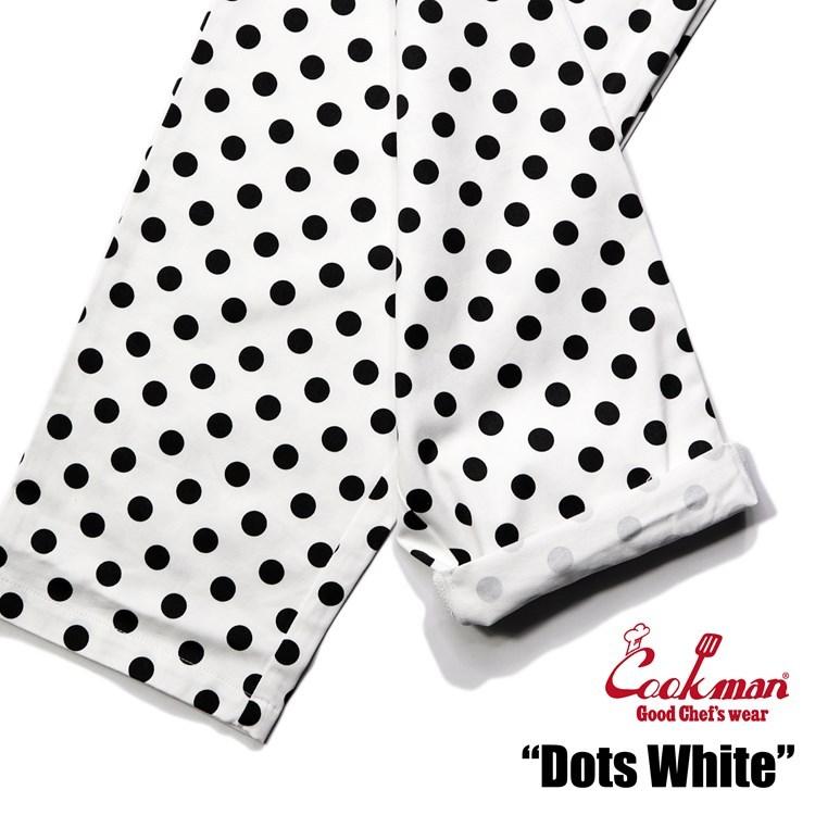 COOKMAN クックマン Chef Pants Dots White シェフパンツ ドット