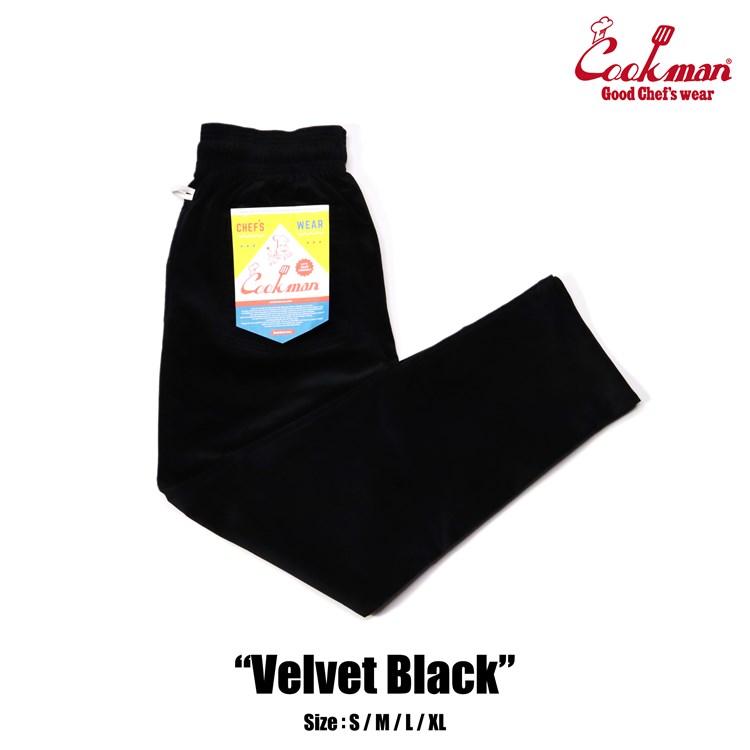 Cookman 上下セットアップ 黒 M 美品 定価17,930 COOKMAN（クックマン） Chef Pants Velvet Black シェフパンツ