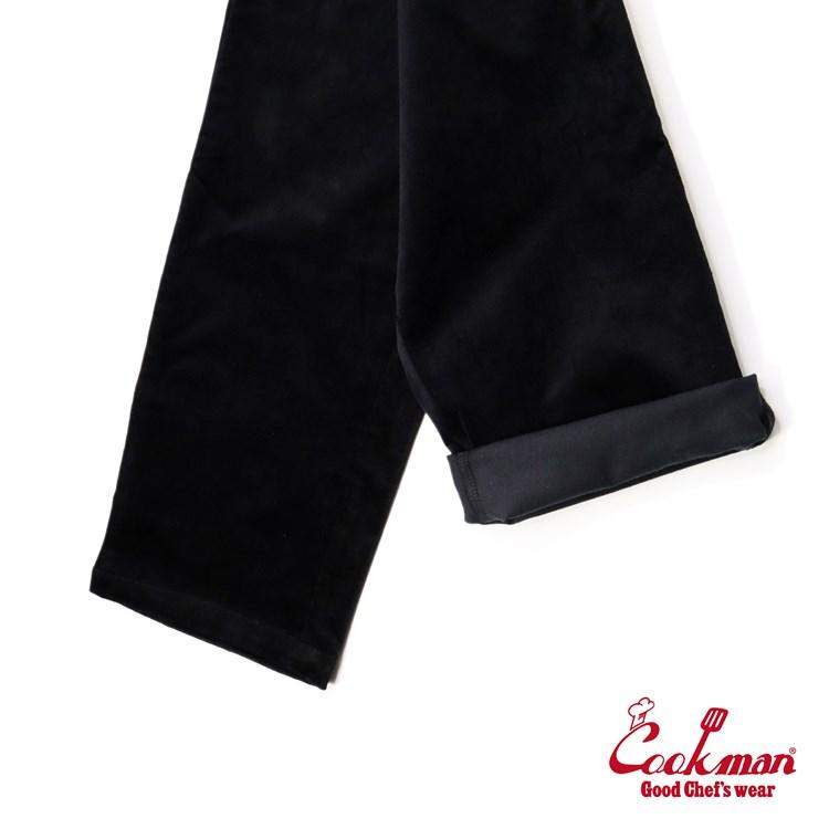 COOKMAN（クックマン） Chef Pants Velvet Black シェフパンツ
