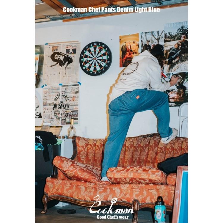 COOKMAN クックマン シェフパンツ Chef Pants Denim Light Blue COOKMAN クックマン シェフパンツ Chef Pants Denim Light Blue