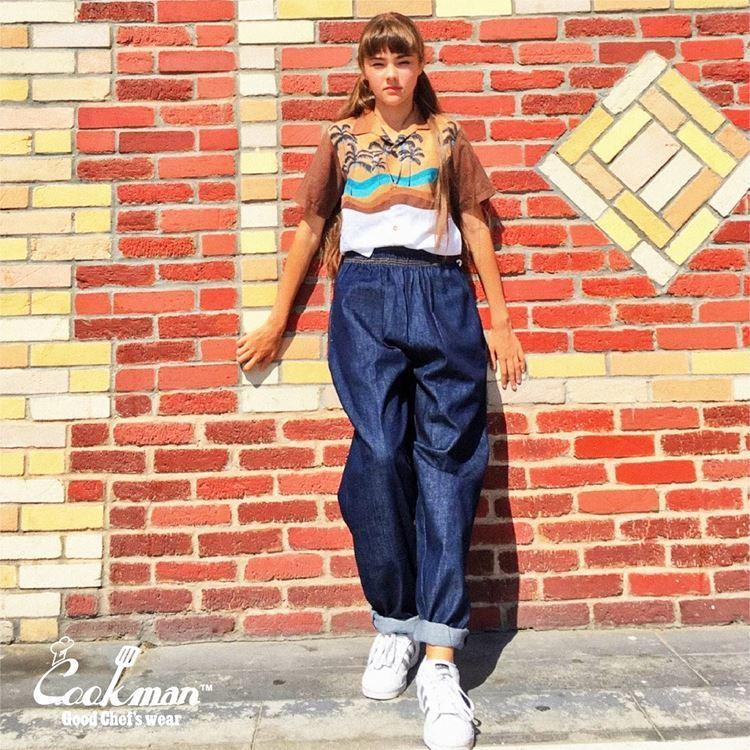COOKMAN（クックマン） Chef Pants Denim Navy シェフパンツ デニム