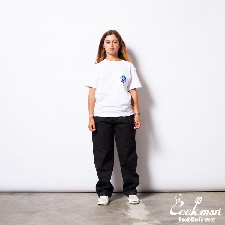 COOKMAN（クックマン） Chef Pants Semiwide Denim Black シェフパンツ 