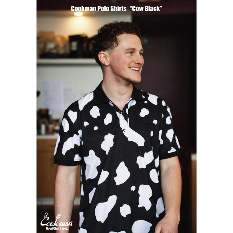 COOKMAN（クックマン） Polo Shirts Cow Black ポロシャツ カウ