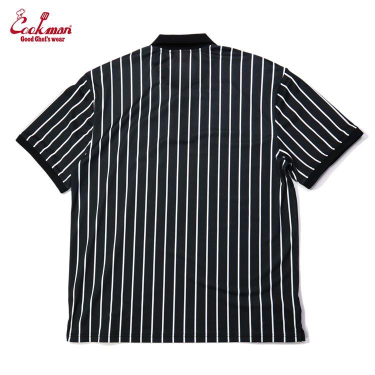 COOKMAN（クックマン） Polo Shirts Stripe Black ポロシャツ