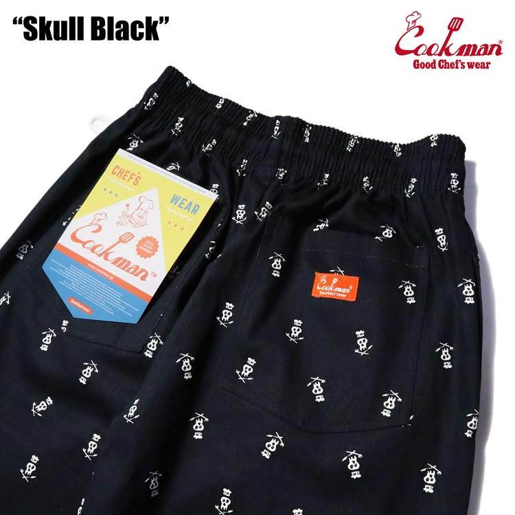 COOKMAN（クックマン） シェフパンツ Chef Pants Skull Black スカル