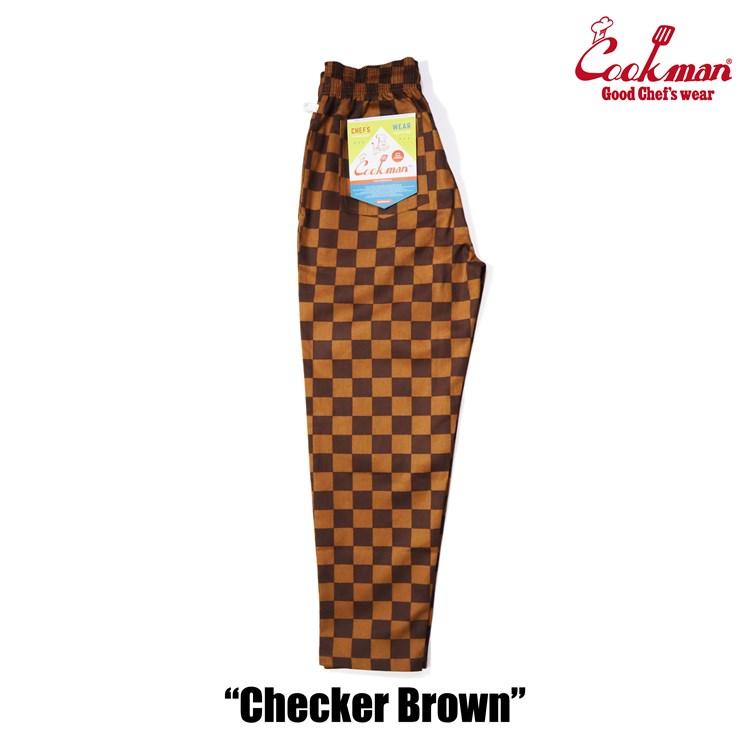 COOKMAN（クックマン） シェフパンツ Chef Pants Checker Brown