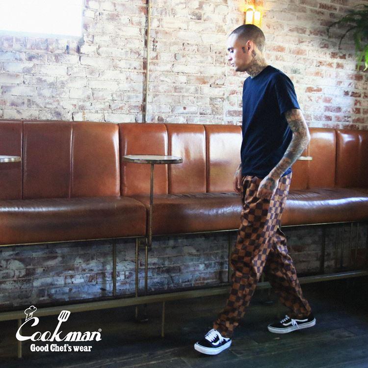 COOKMAN（クックマン） シェフパンツ Chef Pants Checker Brown