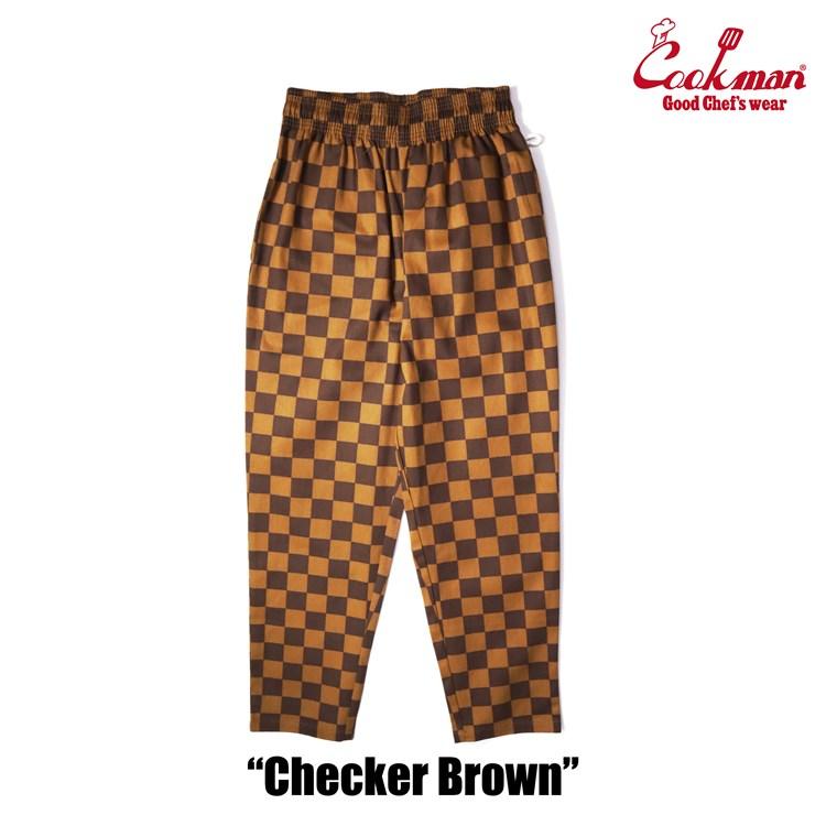 COOKMAN（クックマン） シェフパンツ Chef Pants Checker Brown