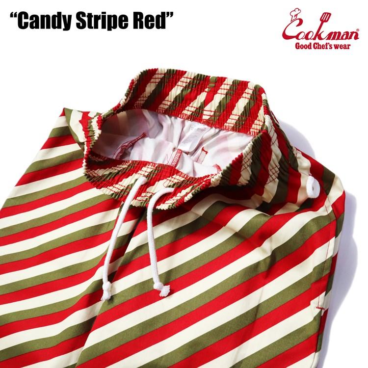 COOKMAN クックマン シェフパンツ Chef Pants Candy Stripe Red