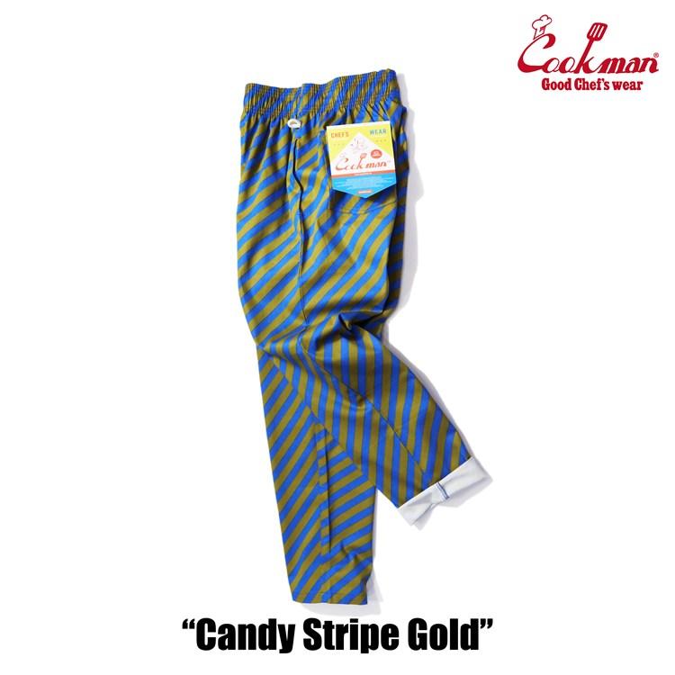 COOKMAN（クックマン） シェフパンツ Chef Pants Candy Stripe Gold