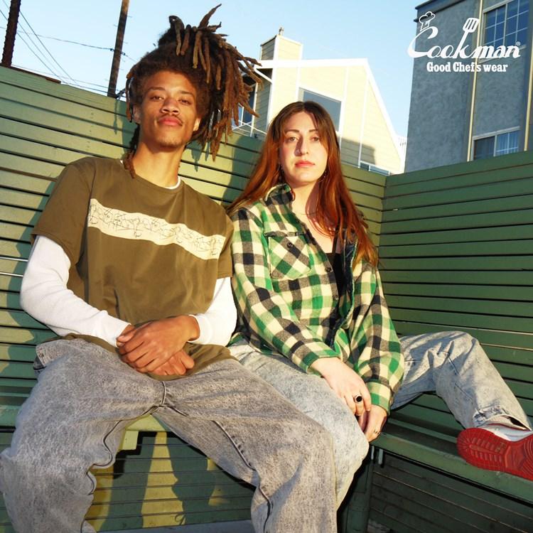COOKMAN（クックマン） シェフパンツ Chef Pants Snow Washed Denim