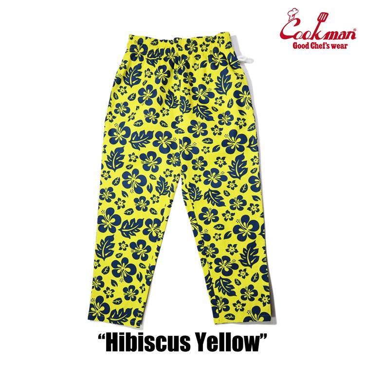 【新品未使用タグ付き】ハウスオンザヒル　Yellow Flower Pants COOKMAN（クックマン） シェフパンツ Chef Pants Hibiscus Yellow