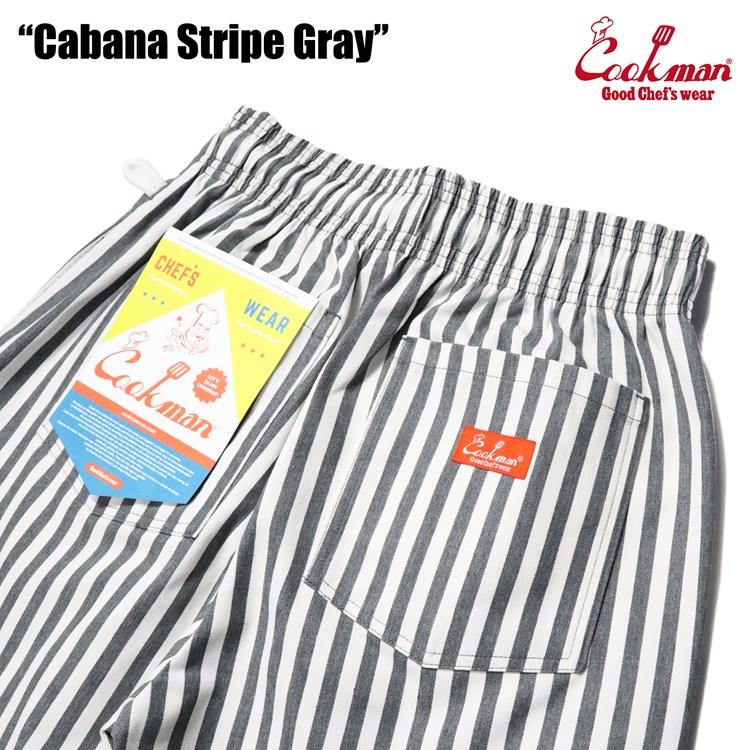 COOKMAN クックマン シェフパンツ Chef Pants Cabana Stripe Gray カバナストライプ グレー ロング 231-31819｜motobluez-store｜06