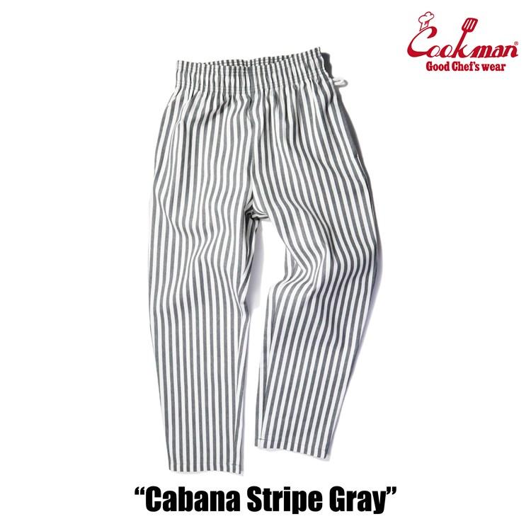 COOKMAN クックマン シェフパンツ Chef Pants Cabana Stripe Gray カバナストライプ グレー ロング 231-31819｜motobluez-store｜10